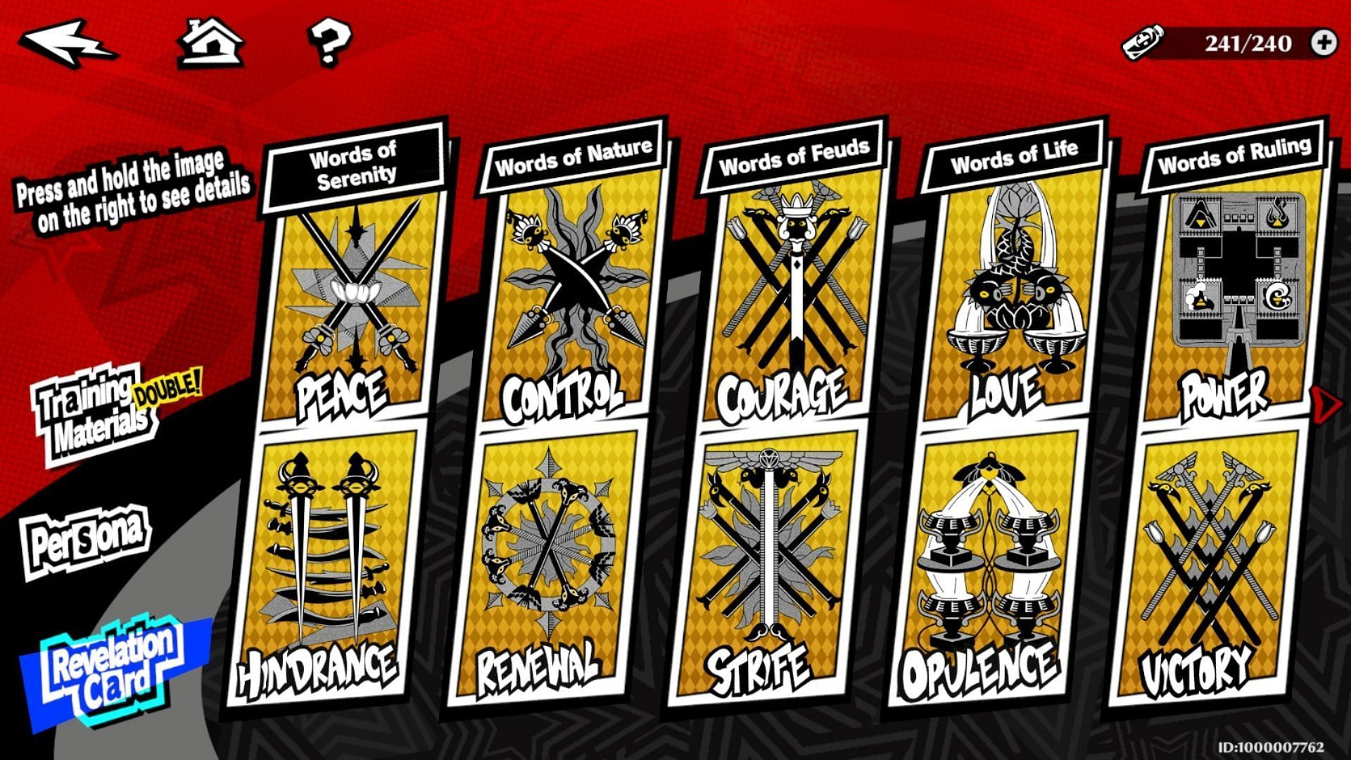 Revelation Cards offer crucial attributes and bonus effects to characters (Image via ATLUS)